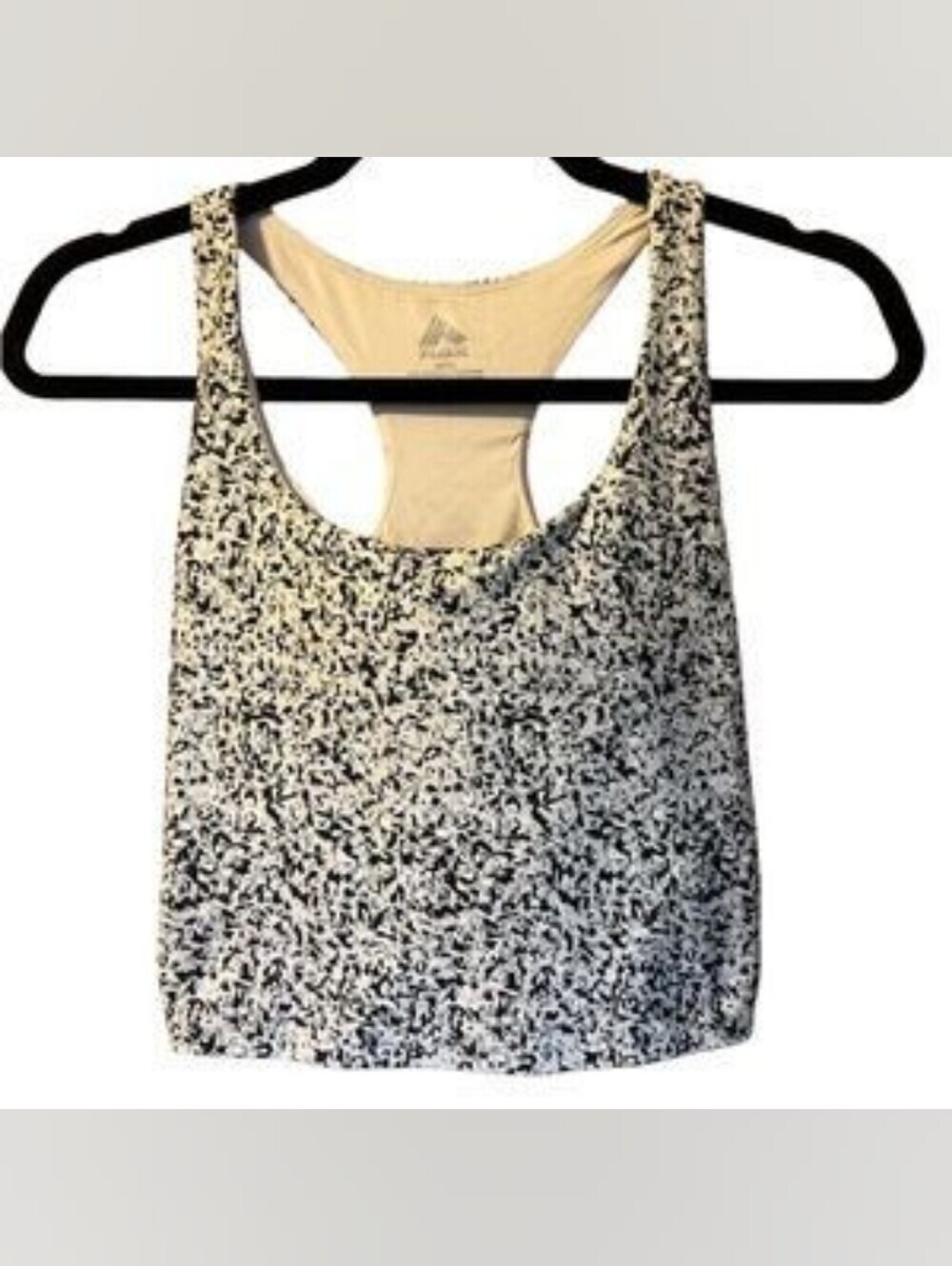 RBX Black and White Abstract Crop Tank